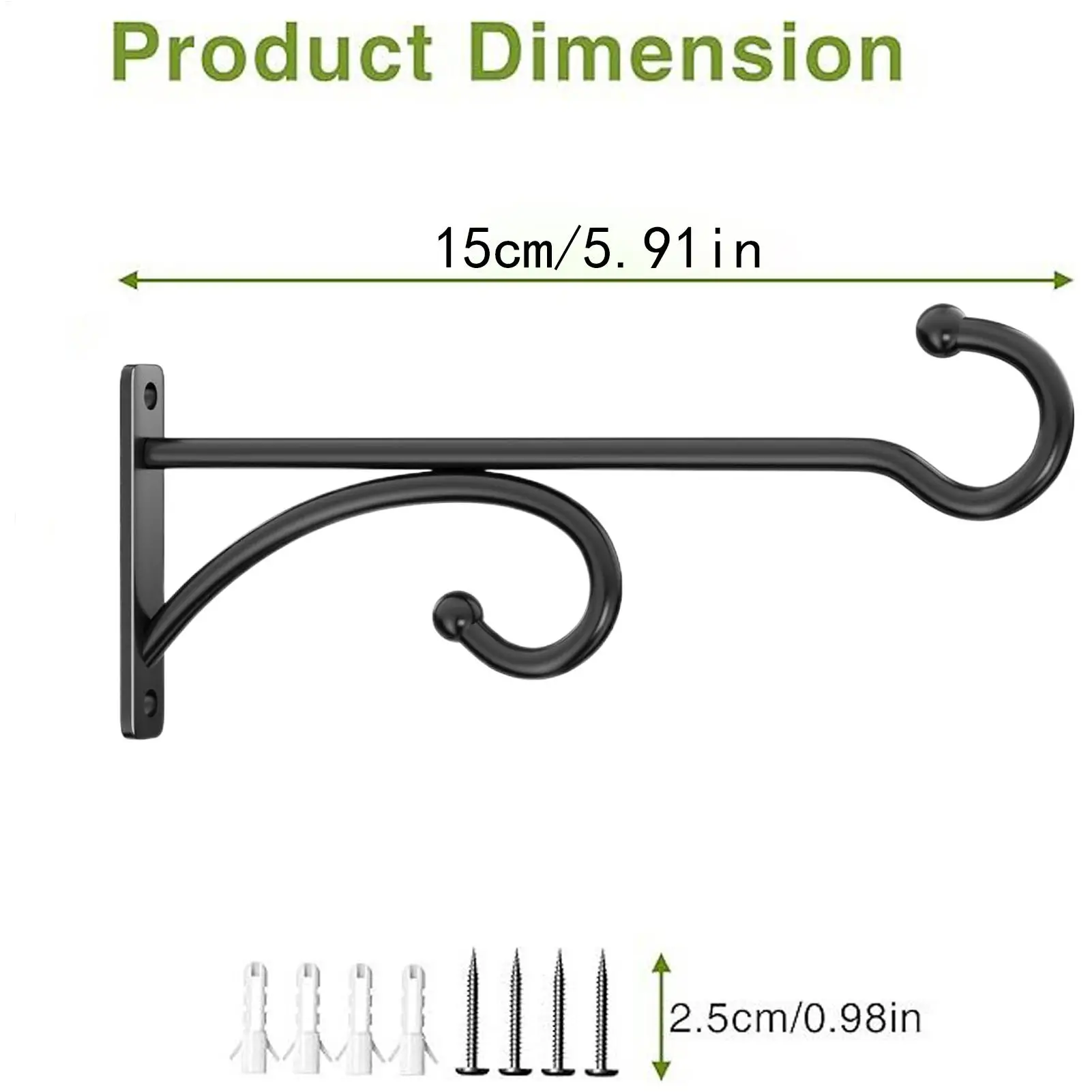 Wall Plant Hook 2 Pieces Metal Flower Pot Holder Plant Hooks For Flower Pots Baskets Wind Chimes Bird Feeders Bird Houses - view 6