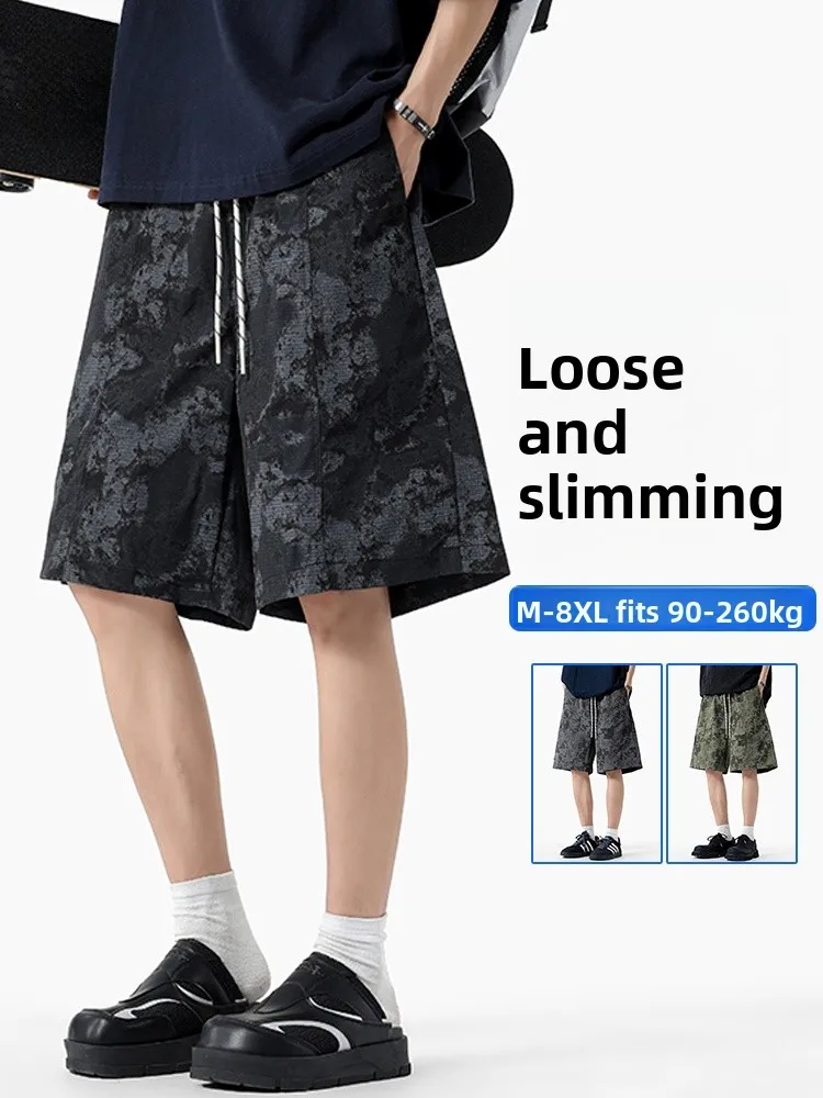 

Мужские летние шорты MoChao: новые, свободные, из окрашенного полиэстера, винтажный стиль, прямой крой, повседневные, модные