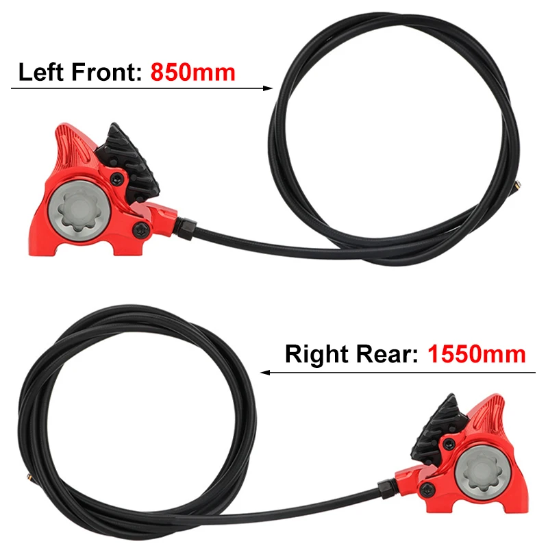 Bicycle Hydraulic Disc Brake 2 Piston Road Bike Flat Mount Brake Caliper IIIPRO FM015 Oil Pressure 850/1550mm Front Rear Brake