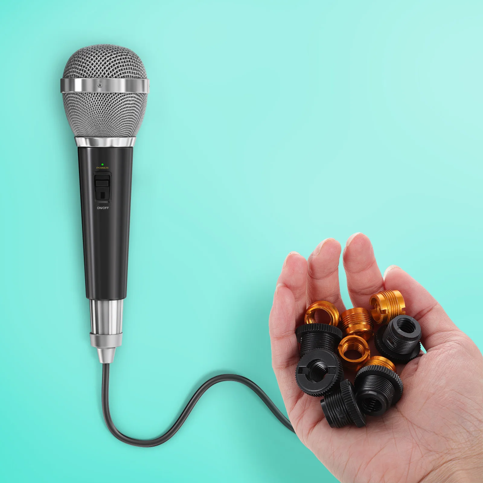 

10Pcs Mic Screw Adapter Aluminum Alloy Material Rustproof Deformation Resistant Precision Workmanship Mic Adapter