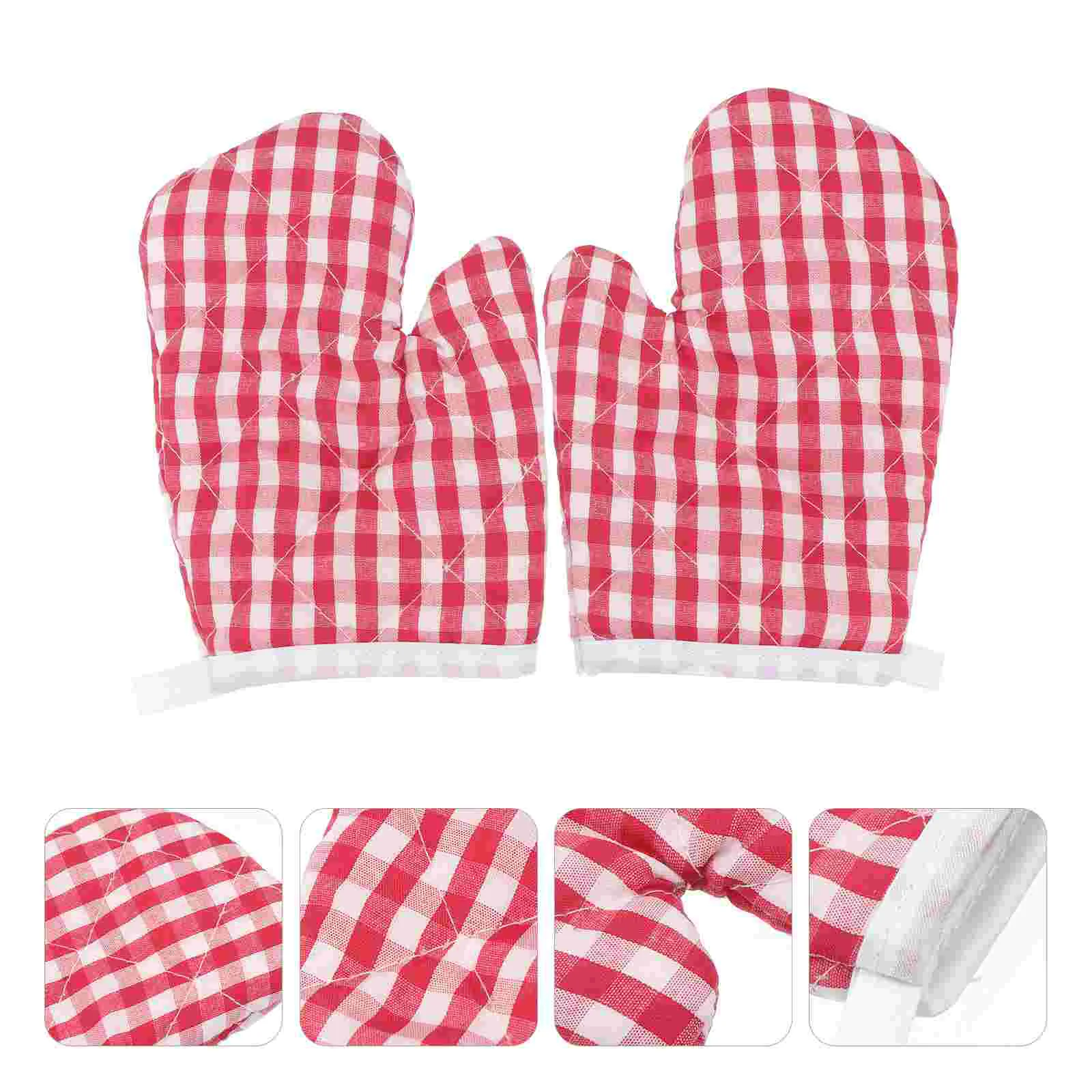 

2 Pcs Oven Mitt Microwave Gloves Baking Aldut Toys Chef Hat Kitchen Men and Women Baby Mittens