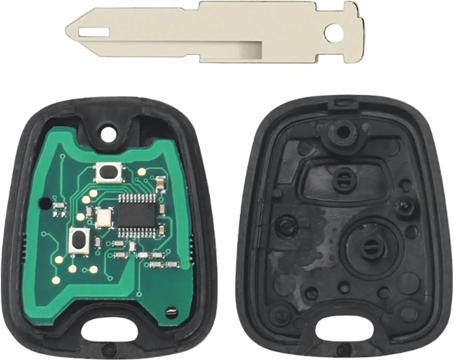 รถ 2 ปุ่มใช้งานร่วมกับ Peugeot 206 306 405 เปลี่ยนรีโมทคอนโทรลสําหรับ Peugeot 206 433 MHz ID46