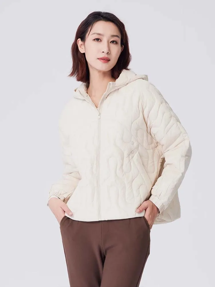 Inkeo-女性用の超軽量カジュアルジャケット,バットスリーブ,フグコート,フード付き,暖かい,ストリートウェア,秋冬,dj051,2024