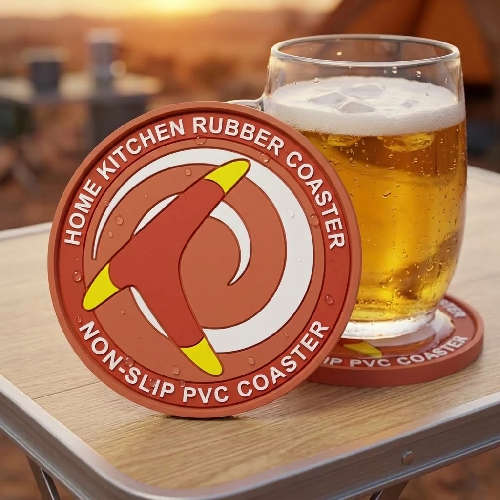 Wholesale Factory Price Customized Logo Round Drink Coaster Non Slip Soft PVC Table Protection Cup Pad