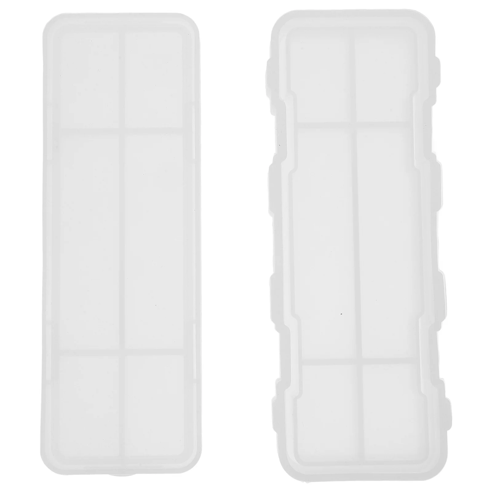 

2Pcs Silicone Stationery Mold Soft Flexible Pen Holder Box Mold Epoxy Resin Casting DIY Multi-Purpose Reusable Pencil Organizer