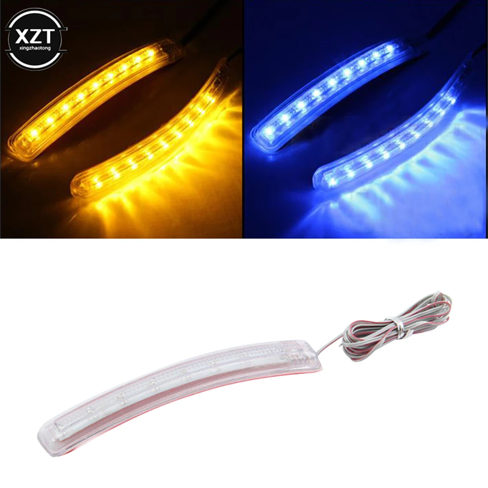 2PCS 9LED Car Turn Signal Light Auto Rearview Mirror Indicator Lamp Soft Flashing Anti-collision Light Decorative Accessories