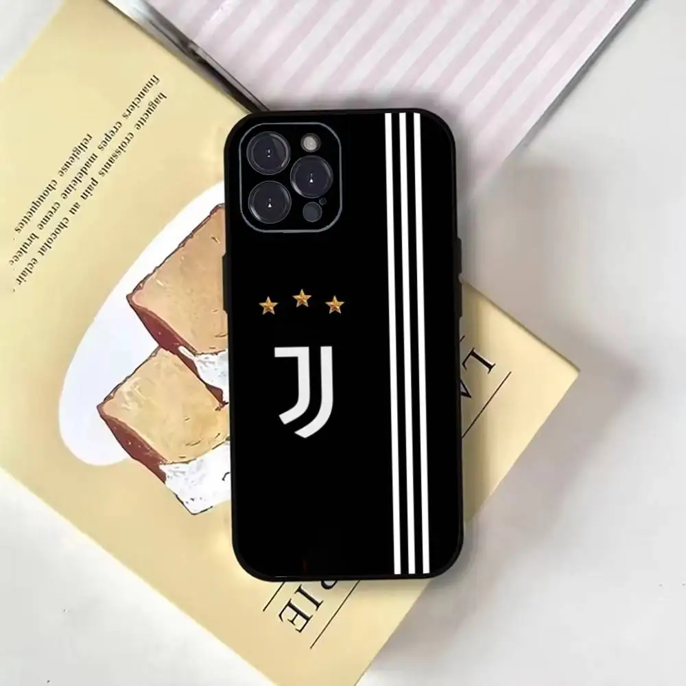 حافظة هاتف ورق جدران s-Juventus لهاتف iPhone17,16,15,14,13,12,11 Plus, Pro Max, غطاء أسود ناعم #4