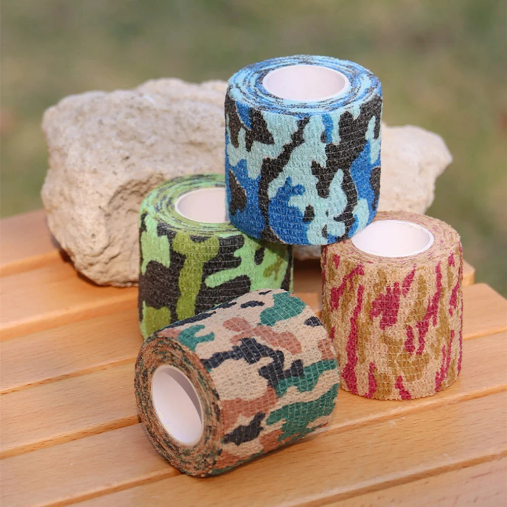 1 Roll U Pick 4.5m*5cm Waterproof Outdoor Camo Hiking Camping Hunting Camouflage Stealth Tape Wraps