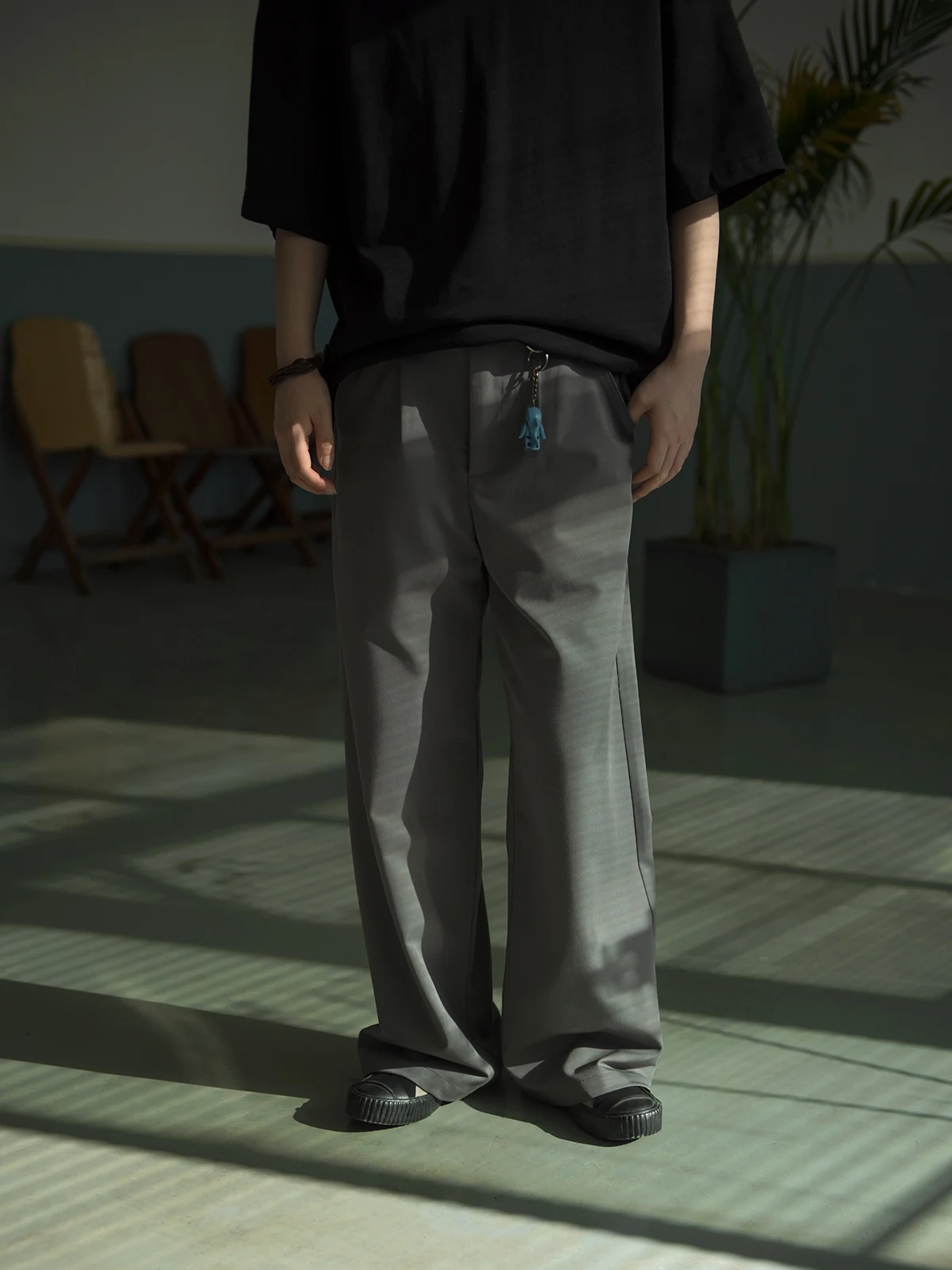 

Женские повседневные брюки InOurTime прямого кроя, свободные широкие брюки с драпировкой, универсальные, в стиле ретро, с высокой талией