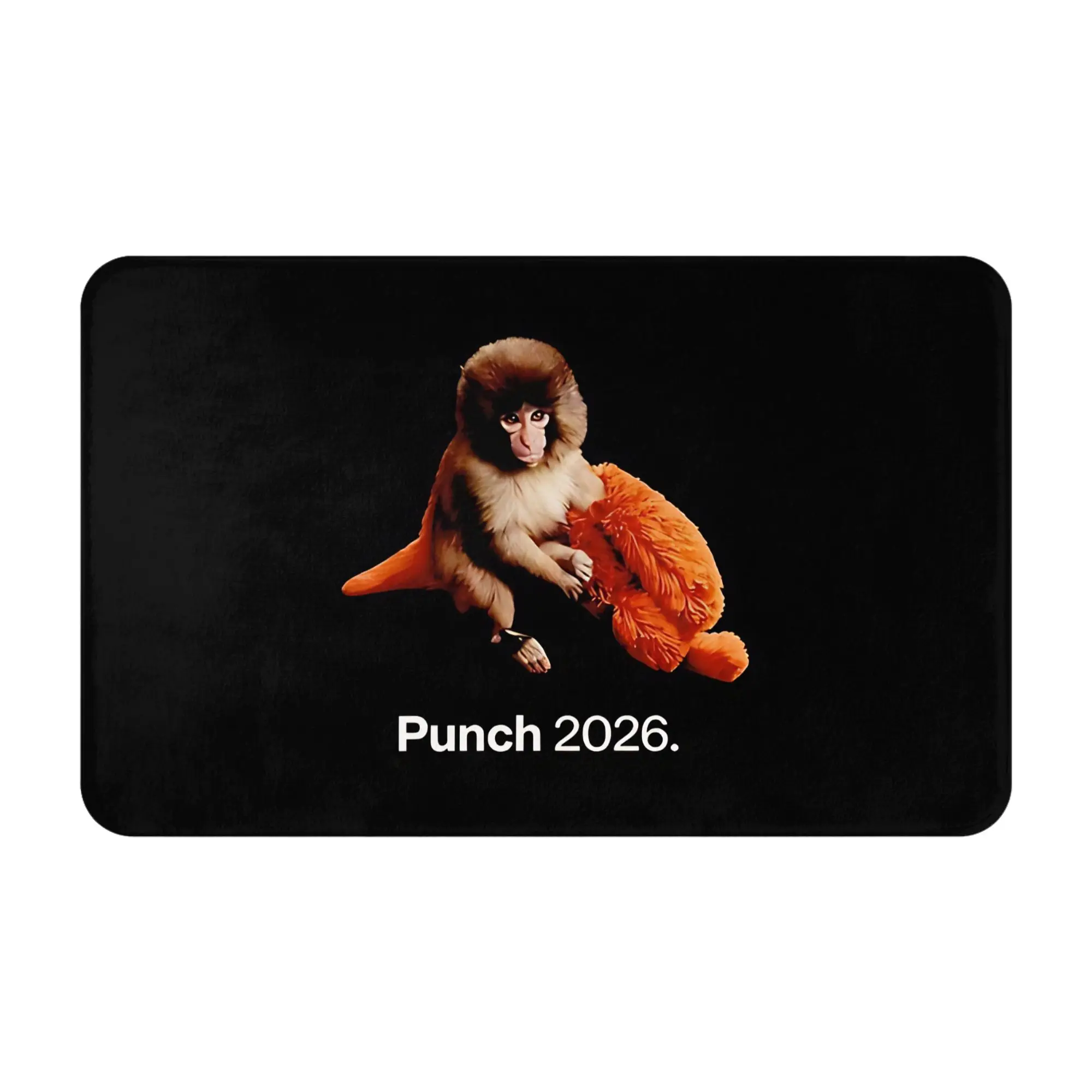 Team Punch Baby Monkey Punch Decorations Bedroom Mat Punch Monkey Doormat Living Room Carpet Entrance Door Rug Home Decoration