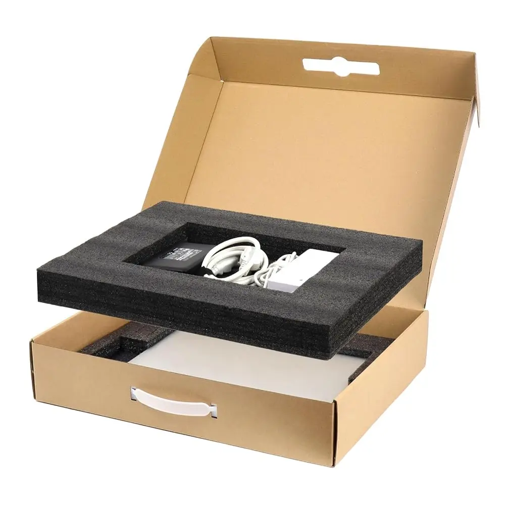 

Улучшенная коробка для транспортировки ноутбуков, надежная коробка для ноутбуков с пенопластом, подходит для компьютеров 13-17 дюймов, картонная почтовая коробка.