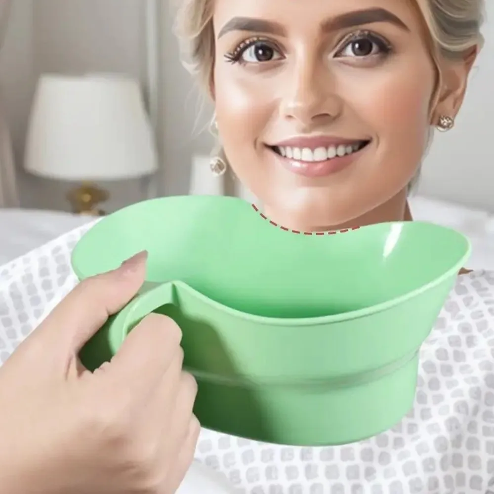 Practical Plastic Emesis Basin With Handle For Patient Care_voghion.com