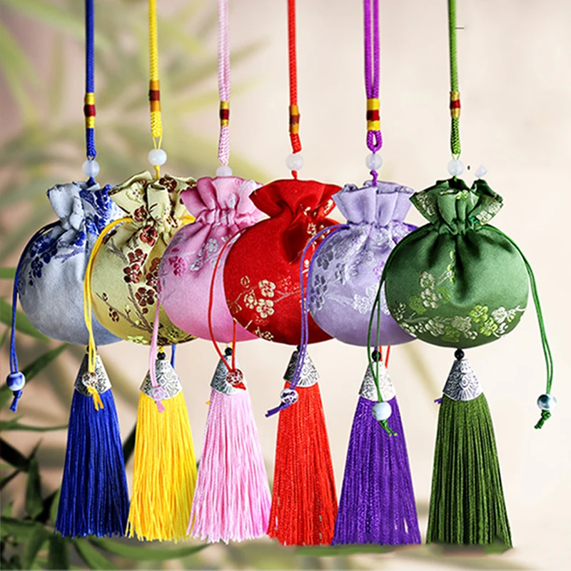 Temperament Sachet Fashion Retro Brocade Hanfu Accessories Car Hanging Decoration Portable Chinese Vintage Jewelry Storage Bags