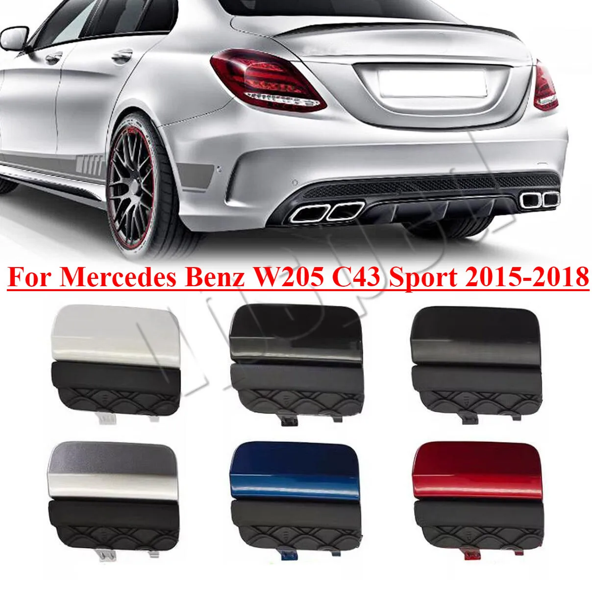 

Rear Bumper Tow Eye Hook Cover Cap For Mercedes Benz W205 C43 Sport 2015-2018