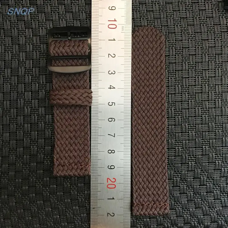 20mm 22mm Black Navy solid color for perlon woven nylon watchbands Bracelet fabric woven Watch Strap Band Black Buckle Belt