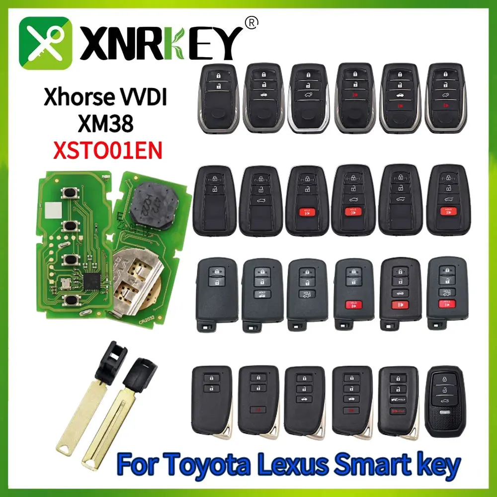 

XRNKEY VVDI Universal Smart Remote Key XSTO01EN Generate tool For Toyota Lexus 4D 8A 4A Chip Shell Case Plus Max Mini