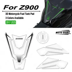 Motorcycle Fuel Tank Pad Stickers 3D Transparent Tank Protection Decals For Kawasaki Z900 Z 900 2017-2025 2024 2023