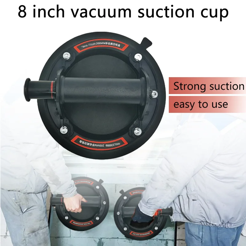 New Vacuum Suction Cup 160kg Load Capacity Heavy Duty Vacuum Machine for 8 Inch Lifting Adsorption of Tile Glass hand tool