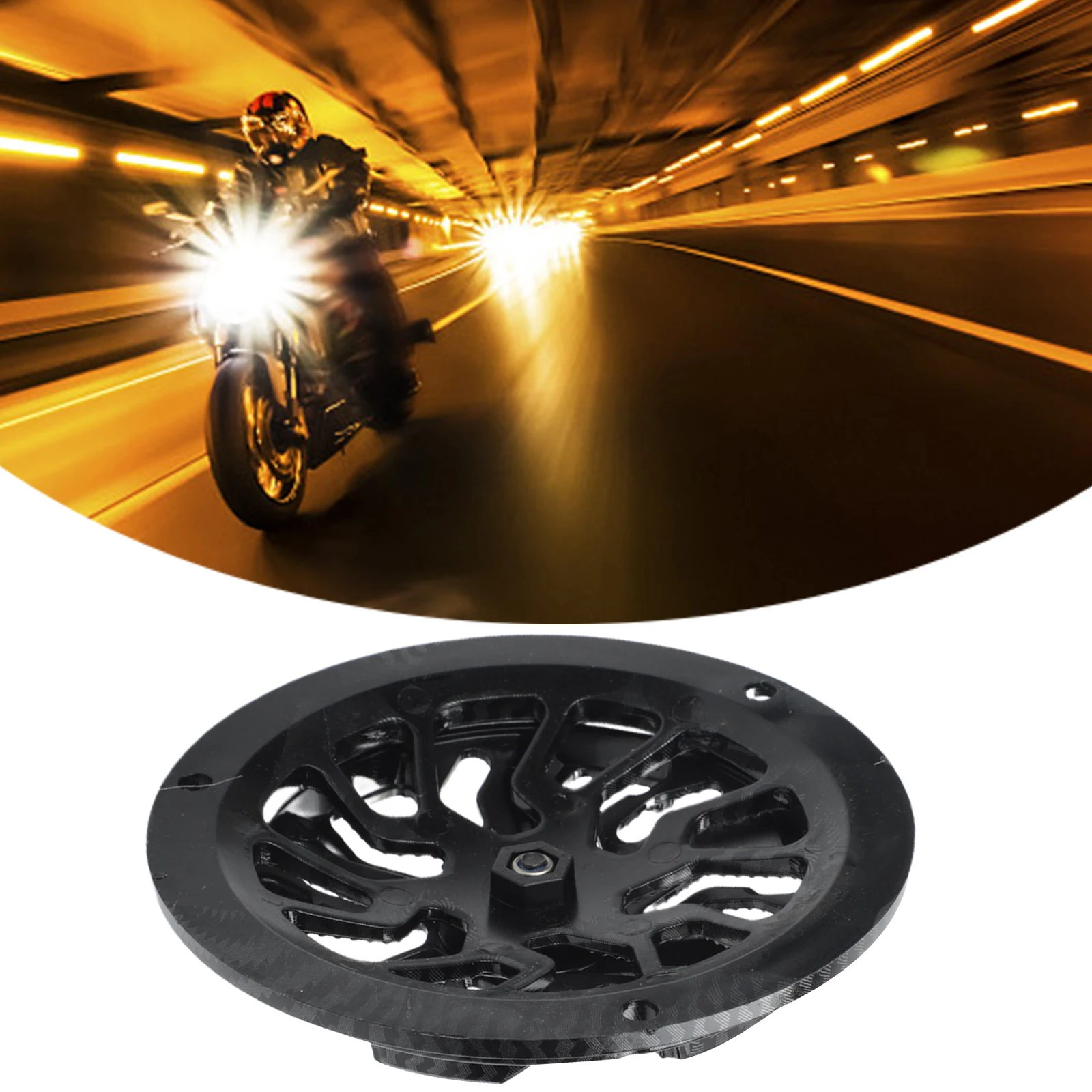 

1Pc 360° Rotatable Motorcycle Fan Cover 135mm Aluminum Alloy Heat Dissipation Grille Carbon Fiber Protective Mesh