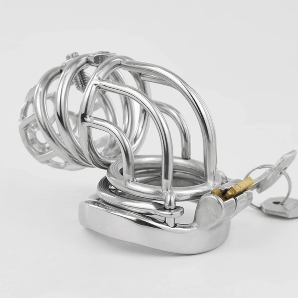FRKO Metal Curved Chastity Cage Invisible Lock Cock Cage For Men Slave Games BDSM Fetish Sex Toys For Men Gay 18+  
