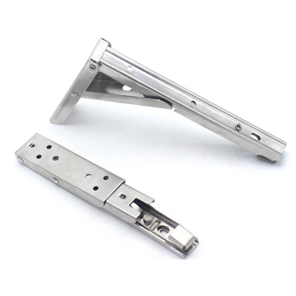 

2pcs Stainless Steel Wall Shelf Bracket 8 Inches Heavy Duty Triangle Support For Bookshelf Storage Display Rack Hardware