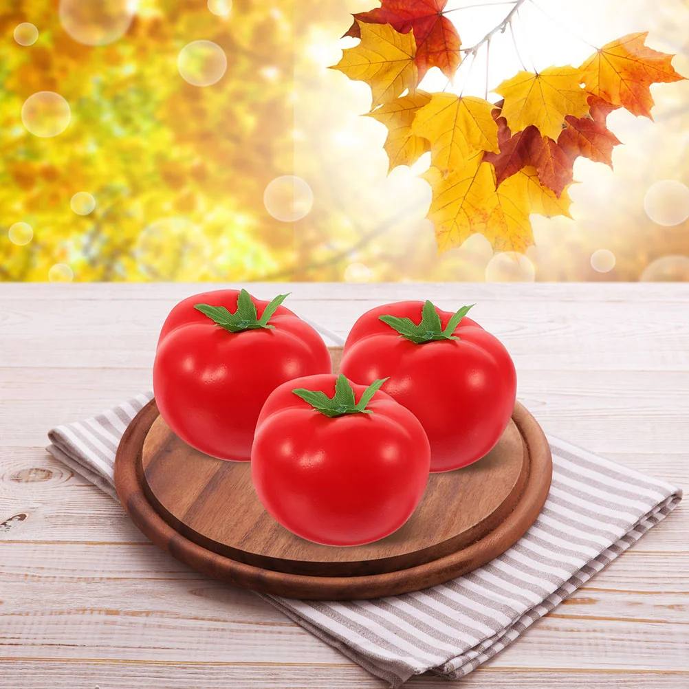 6 Pcs Realistic Vegetables Imitation Tomato Fake Simulation Fruits Plant Decorations