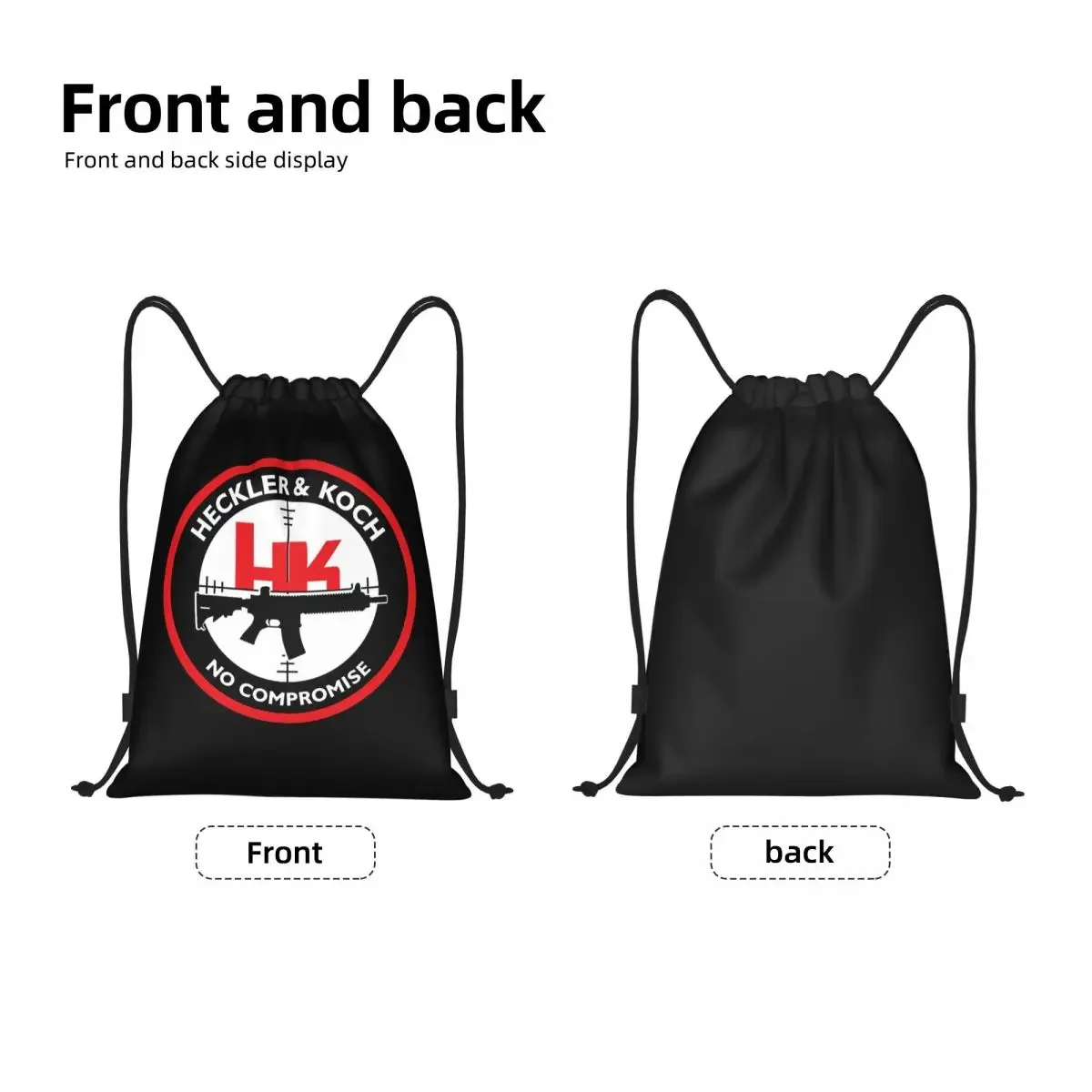 Custom Heckler arms Drawstring Backpack Bags Women Men Lightweight Gym Sports Sackpack Sacks For Yoga