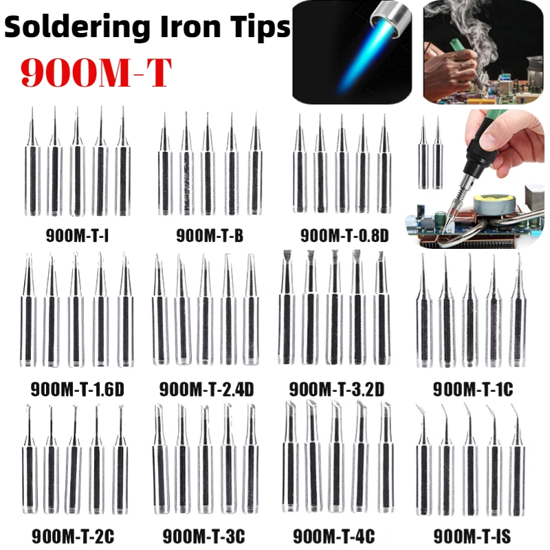 5/8pcs 900M-T do lutowania miedzi żelazne wiertło zamiennik spawanie elektryczne żeliwna głowica do lutowania I/B/1C/2C/3C/4C/IS/0.8D/1.6D/2.4D/3.2D