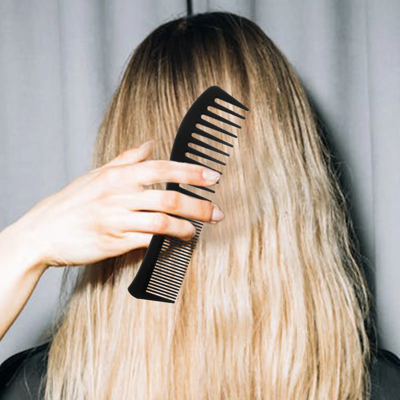 

6Pcs Dual-Use Barber Comb Wide Tooth Styling Combs Heat Resistant for Hairdressing Blow Drying Detangling Fine and Wide Teeth