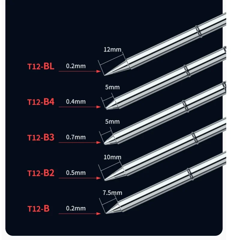 Seri T12 Ujung Besi Solder Listrik T12-K KU B2 BC2 C4 C1 I ILS JL02 D24 KF untuk Hakko Fx951 STC Kit Stasiun Solder DIY