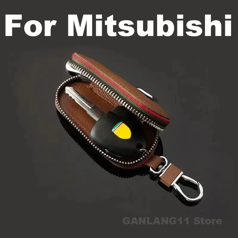 

Car Straight key bag Zipper Key Case For Mitsubishi Pajero ASX Lancer Outlander Mirage L200 Attrage Universal Straight Keys bag