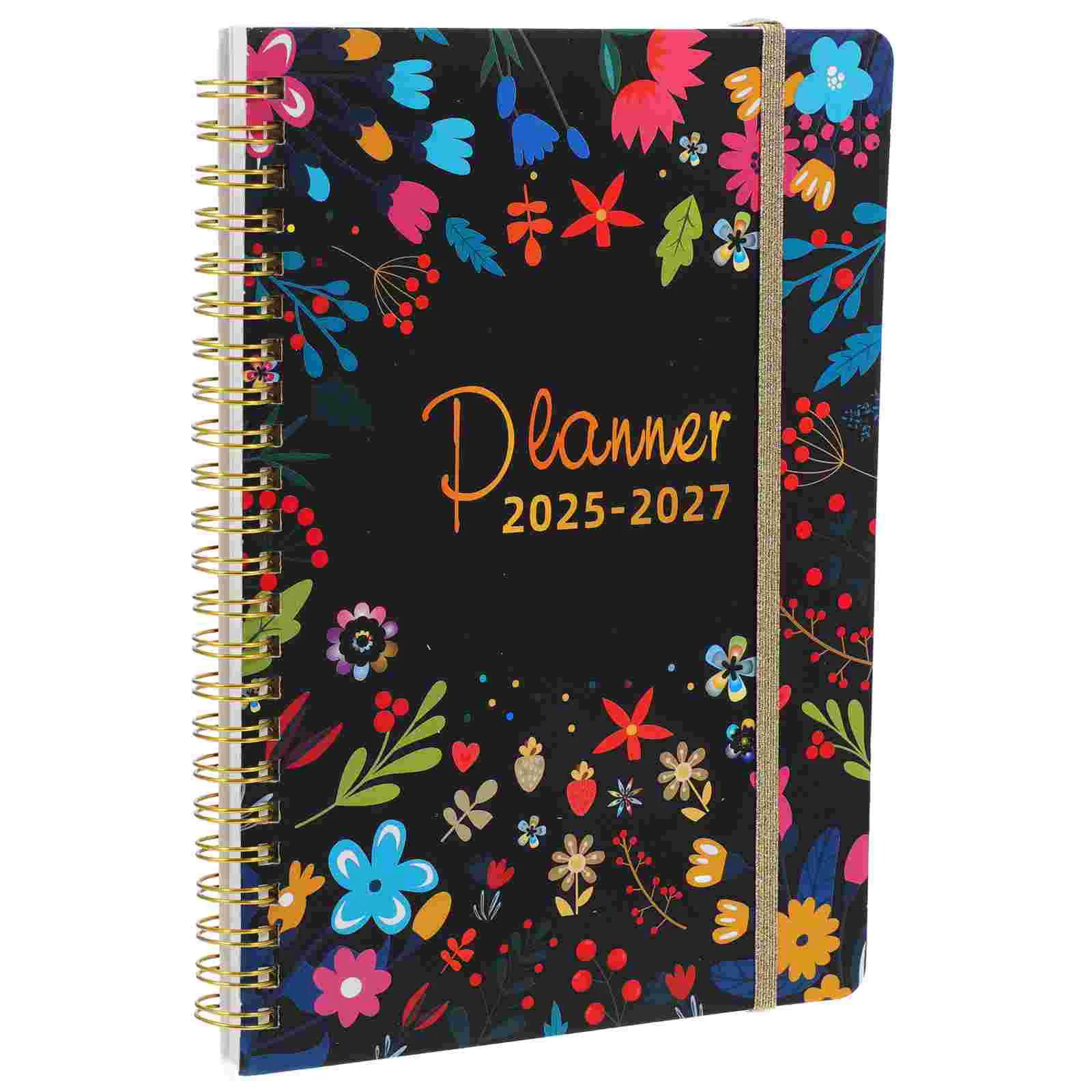 Agenda de trabajo diario, cuaderno con calendario, semanal, mensual, con fecha, Oficina de papel occidental, bonito, 2025-2027