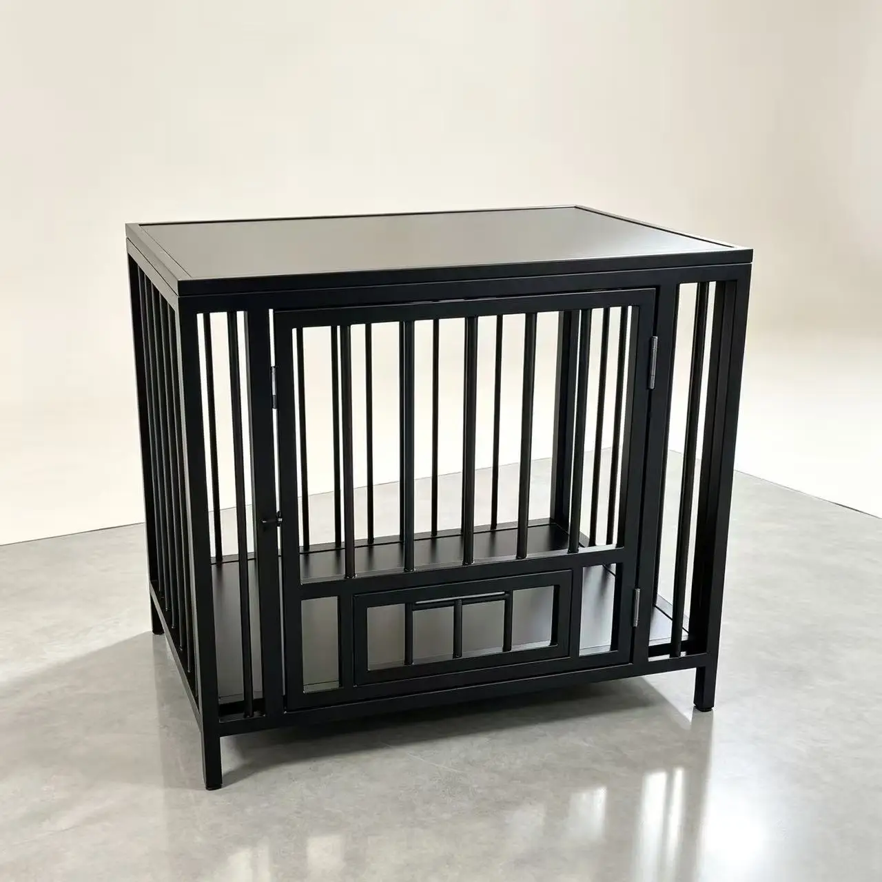 Large and medium-sized kennel cage indoor wheeled removable pet separation toilet cage