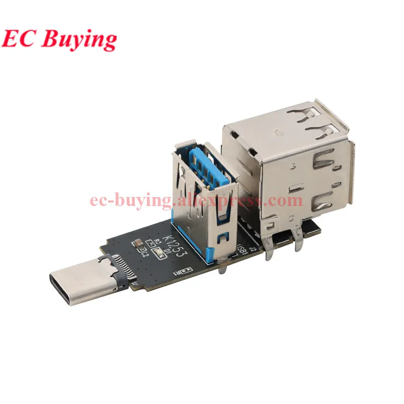 TYPE-C to 1-Port USB 3.0 2-Port USB 2.0 Expansion Module USB3.0 USB2.0 HUB Multi-Port Conversion Splitter Board TypeC Turn USB-A
