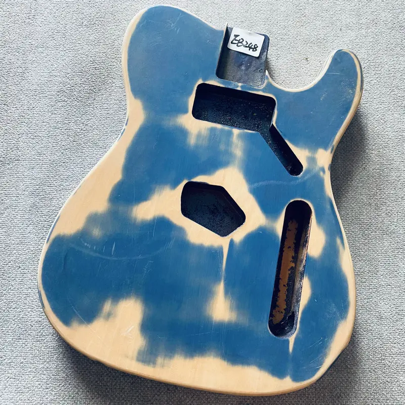 EB248 Paints Damages Custom Order Unfinished Tele Electric Guitar Body in Solid Wood Standard TL Pickups Custom Bridges