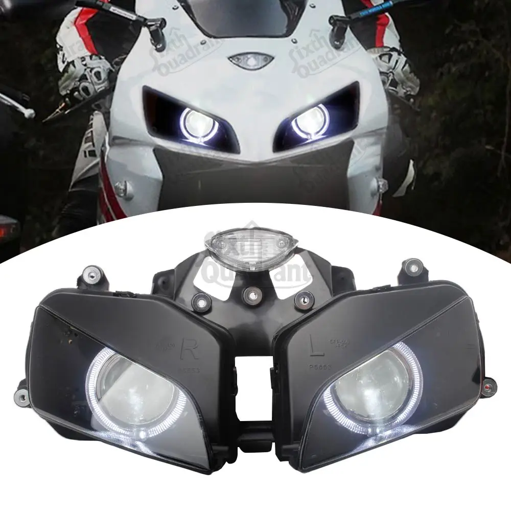 

For Honda CBR600RR F5 CBR 600RR 2003-2006 Motorcycle Headlight Angel Devil Eyes Headlamp Hi-Lo Beam LED Light Headlight Assembly