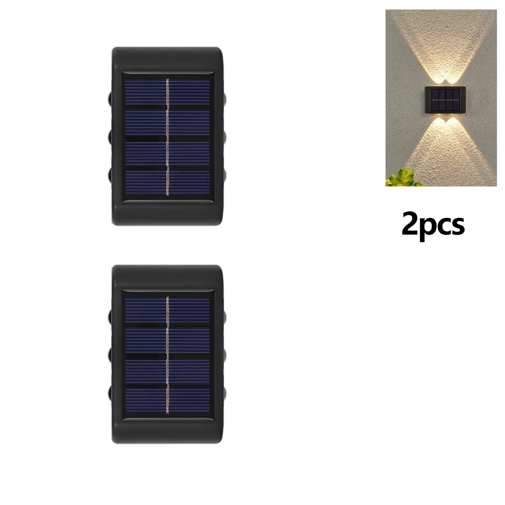 Wall Lamps Solar Wall Light 89*55*23mm Atmosphere 2 4 6 Pcs 2V 150ma Solar Panel Garden LED Up And Down Glowing