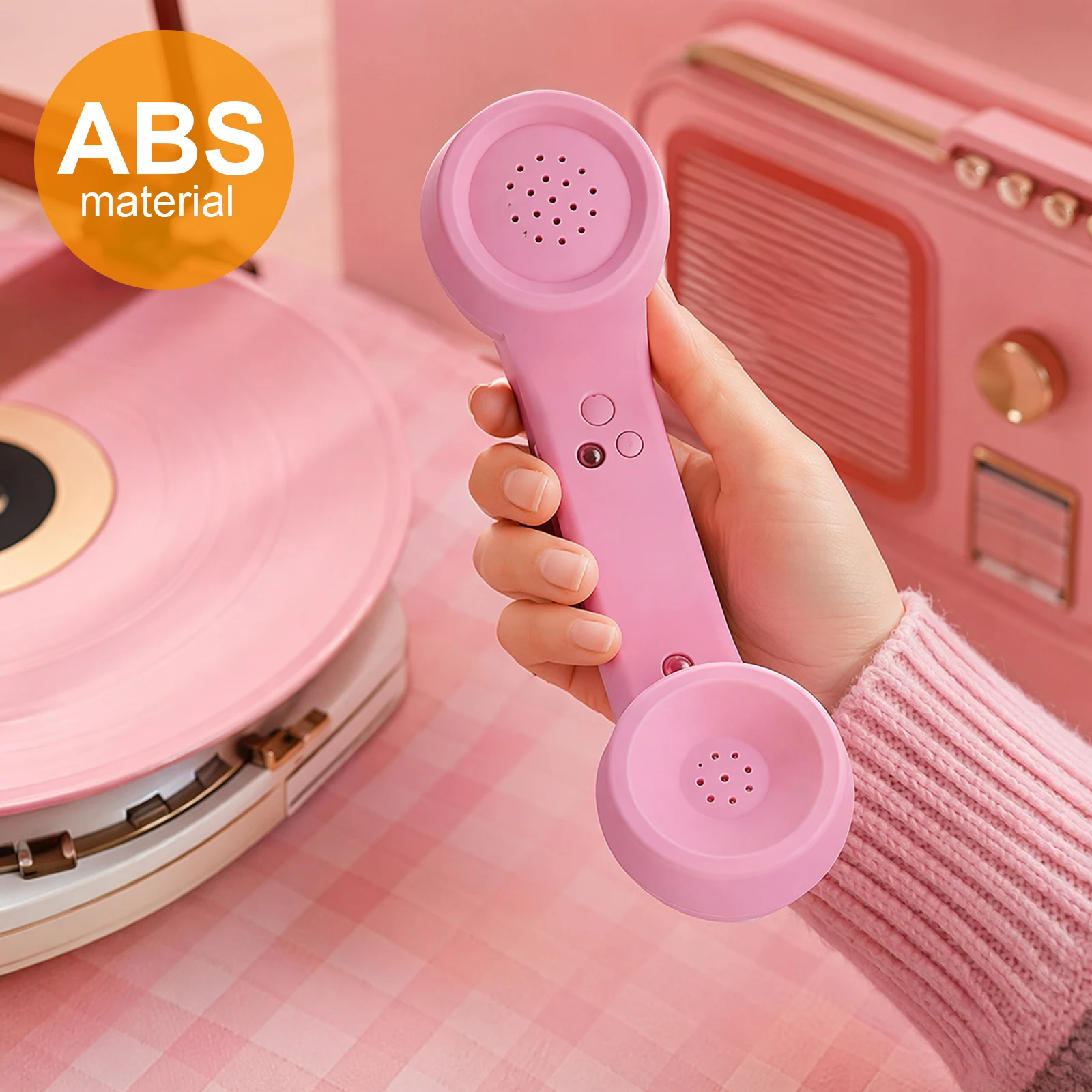 Bluetooth-compatible Retro Phone Handset Wireless Telephone Receiver with Comfortable Call Compatible with Various Mobile Phones