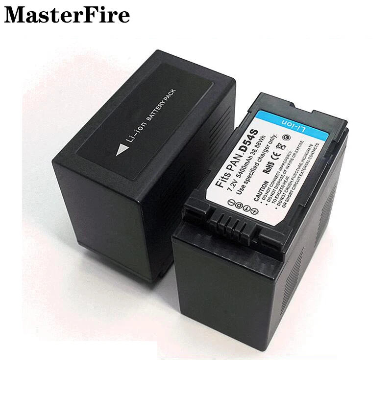 10PCS 7.2V 5400mah Rechargeable Battery CGR-D54S CGR D54S for Panasonic CGA-D54 CGA-D54S CGA-D54SE CGP-D54S VW-VBD55 Batteries