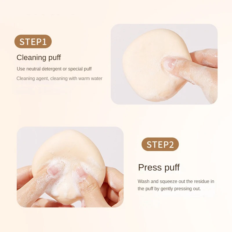 GECOMO Puff de algodón de azúcar de doble punta: aterciopelado, suave y suave para maquillaje húmedo y seco, garantiza un impecable aplicación de base