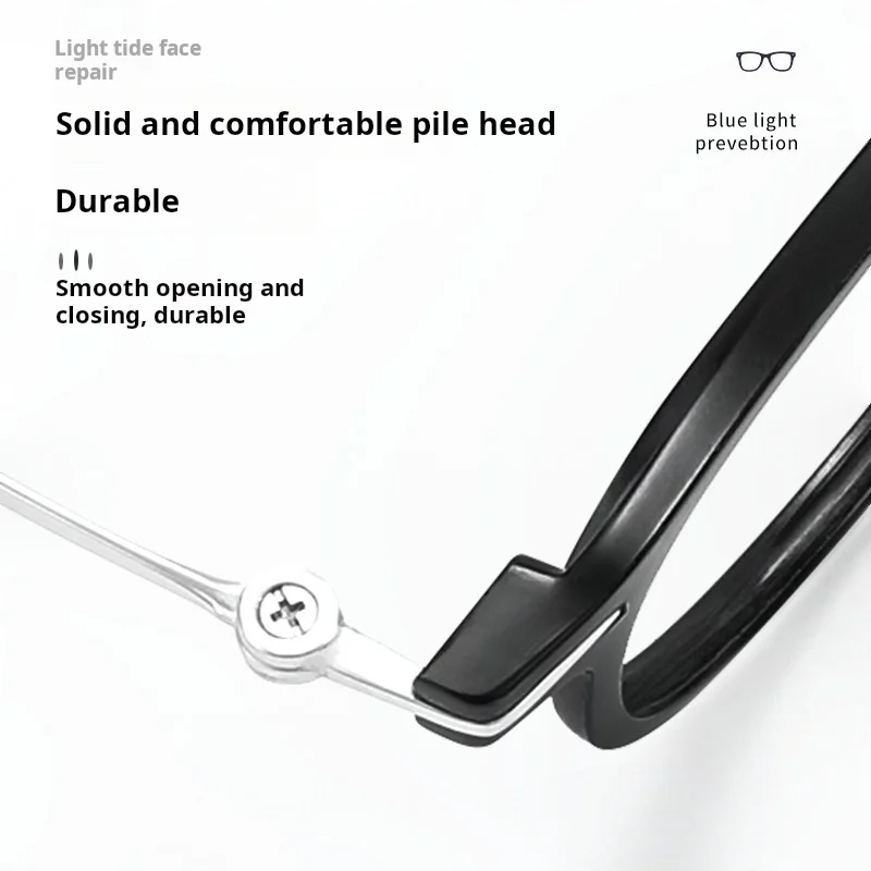 TFTB خفيفة للغاية 6 جرام ريترو نظارات دائرية للرجال والنساء أنيق TR90 سبائك التيتانيوم النظارات الطبية البصرية الإطار 8201 #5