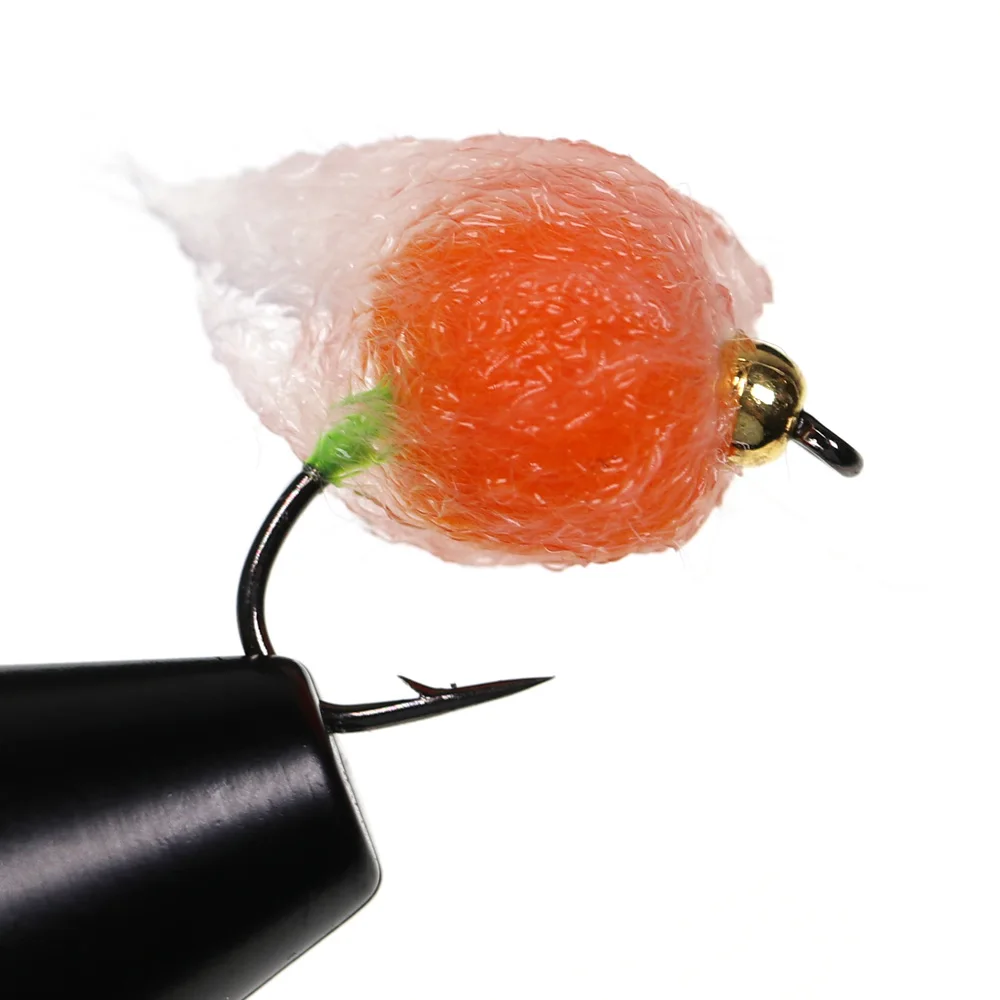 8/12 Stück Perlenkopf Glo Bug Lachseier-Fliegen, Lachsfischrogen-Nassfliegen, schnell sinkende Forellen- und Steelhead-Angelköder, künstliche Köder – Detail 11