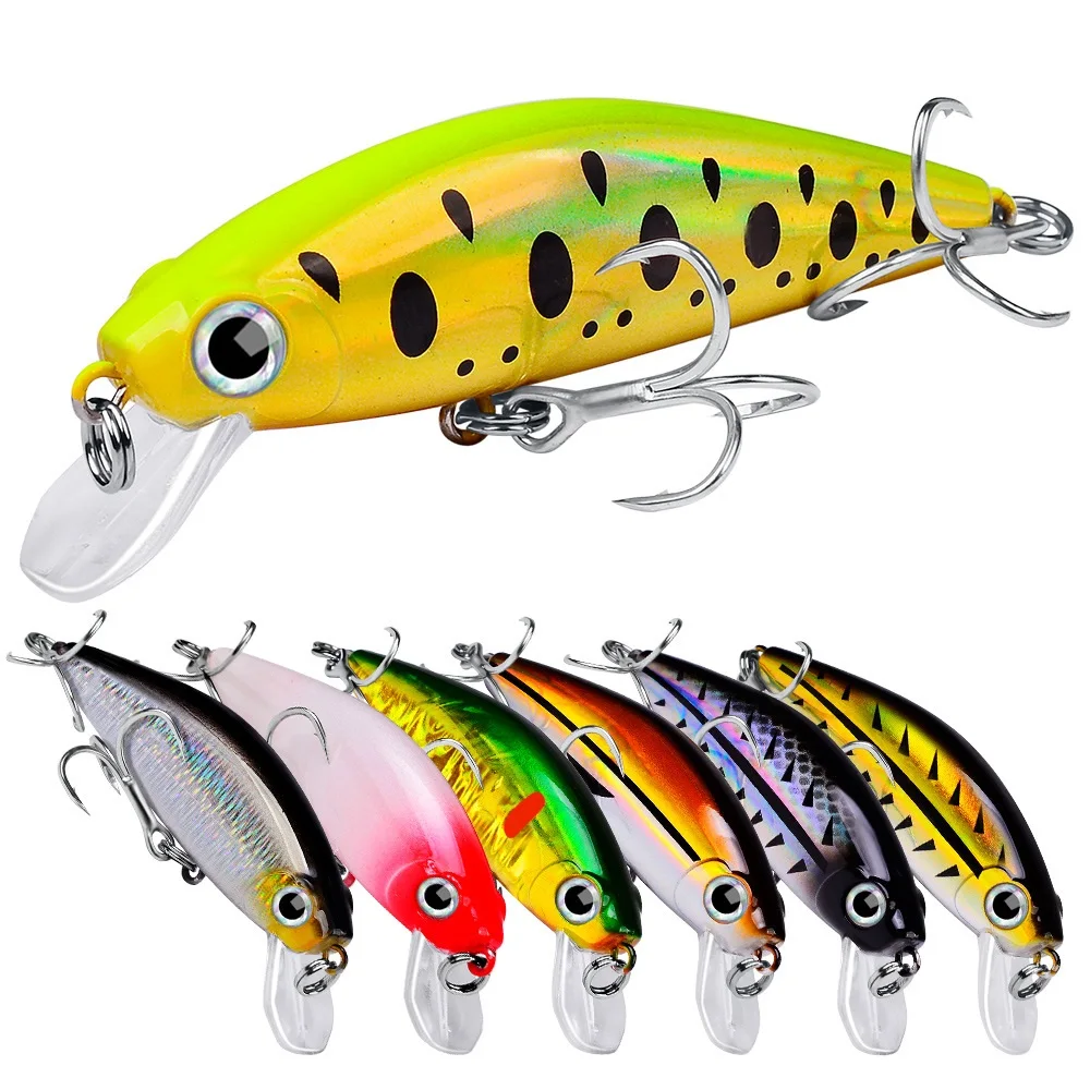 Luya mininow fishing lure 8cm 11g mini black fish bait tackle 3D fish gears wobblers bass saltwater spoon gears