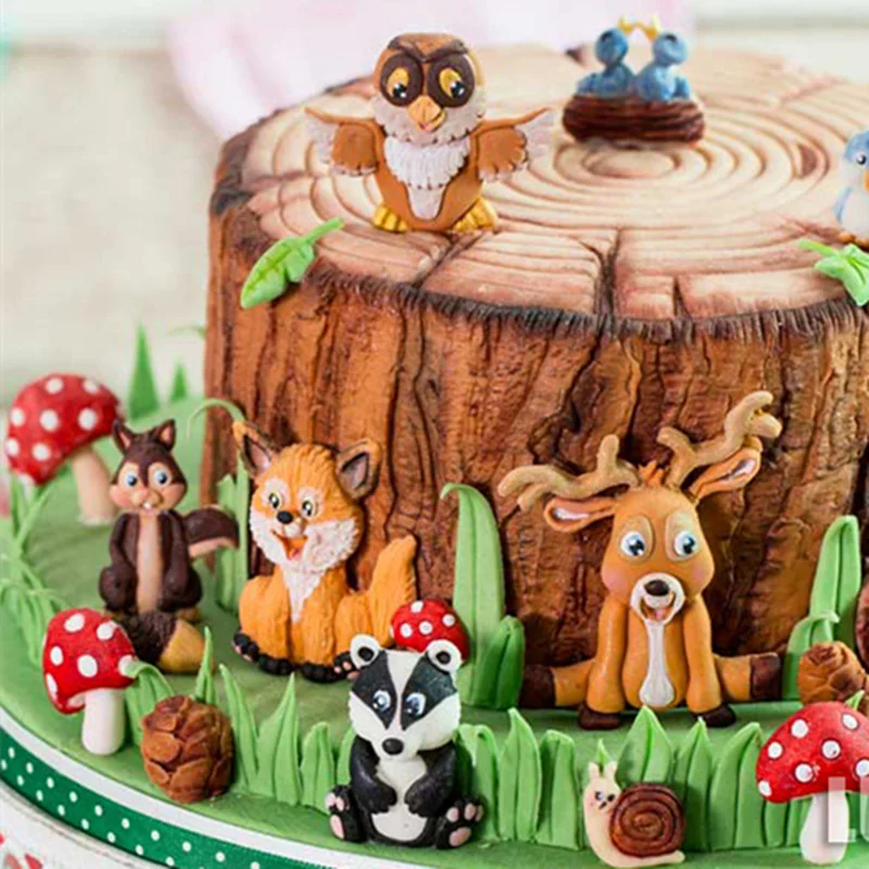 Cute Animals Silicone Mold Resin Kitchen Baking Decoration Tool For DIY Deer Mushroom Cake Chocolate Dessert Fondant Moulds