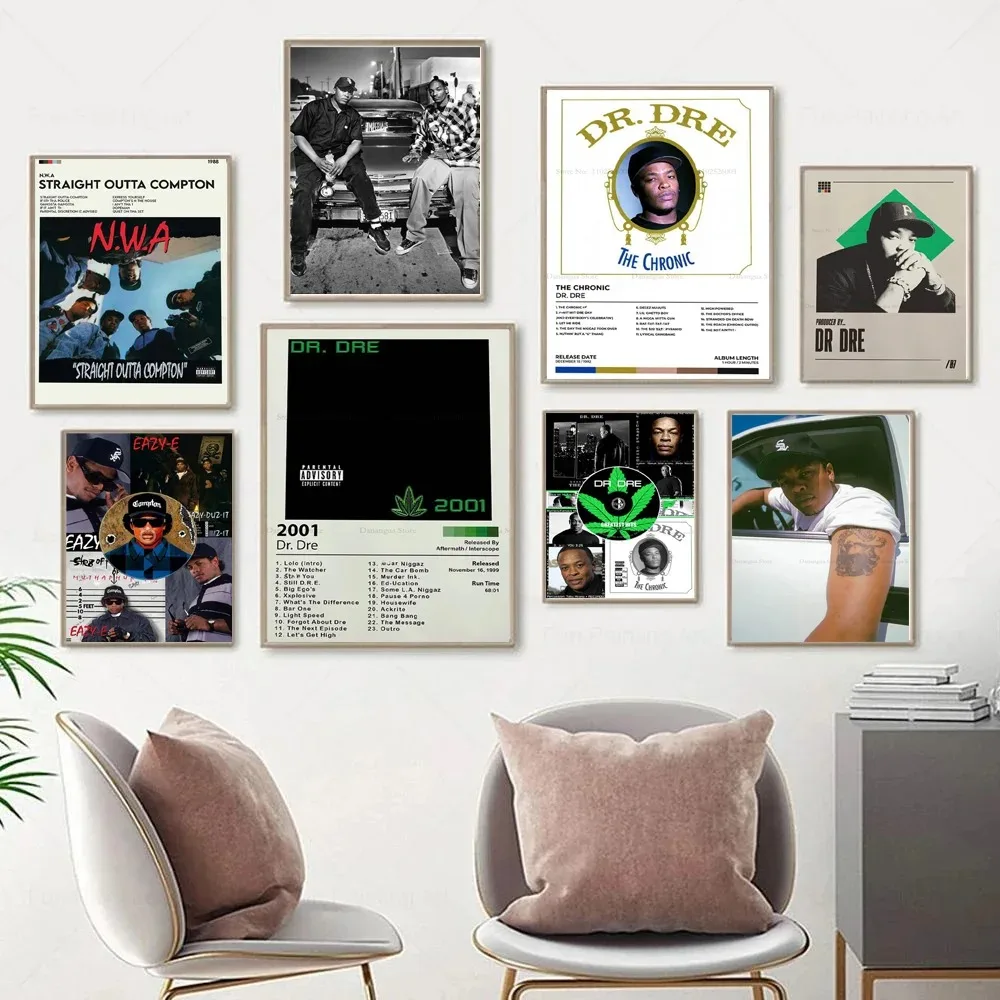 Dr Dre The Chronic 2001 Hip Hop Music Album Cover Poster Prints Wall Art Canvas Painting Picture Photo Gift For Room Home Dec