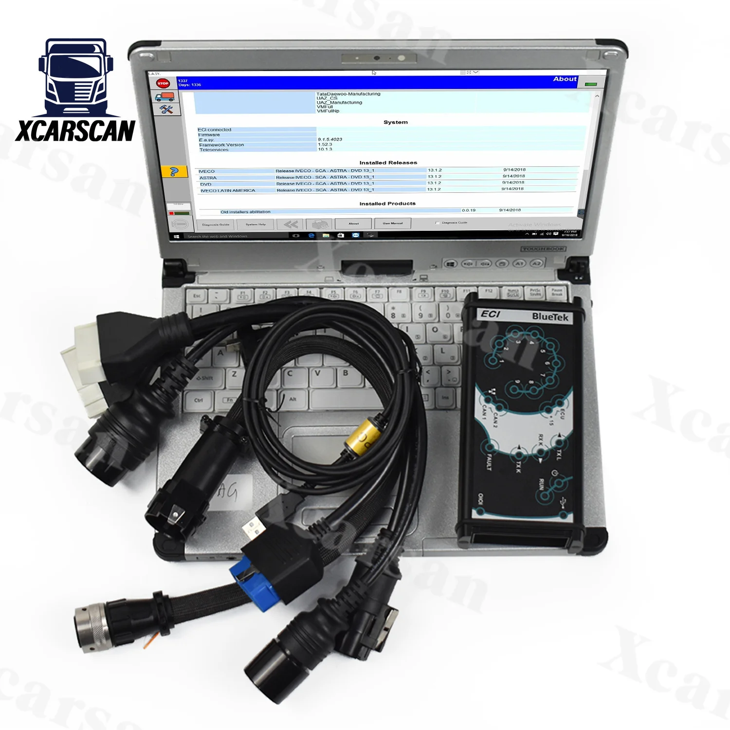 For IVECO Eltrac 16.1 TRUCK ELTRAC EASY ECI IVECO diagnosis tool Euro5 Euro6 truck diagnosis scanner tools CFC2 Laotop