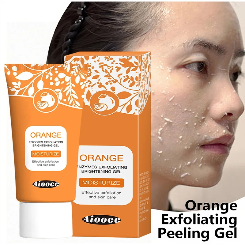 جل تقشير برتقالي Lf16-35 جل عالي النشط لتفتيح البشرة وتنظيف المسام بلطف وملمس ناعم يقلل من خشونة تقشير البشرة