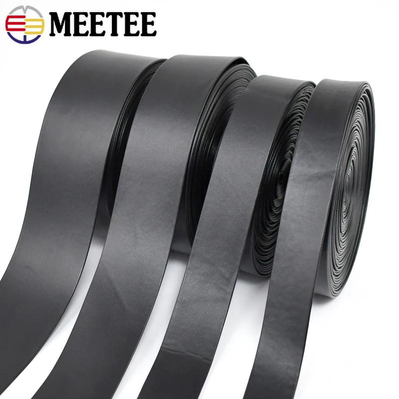 

10/20Meters 3-50mm Black PU Leather Cords Soft Rope Punk Necklace Bracelet Bags Garment Trim Edge Tape DIY Sewing Accessories