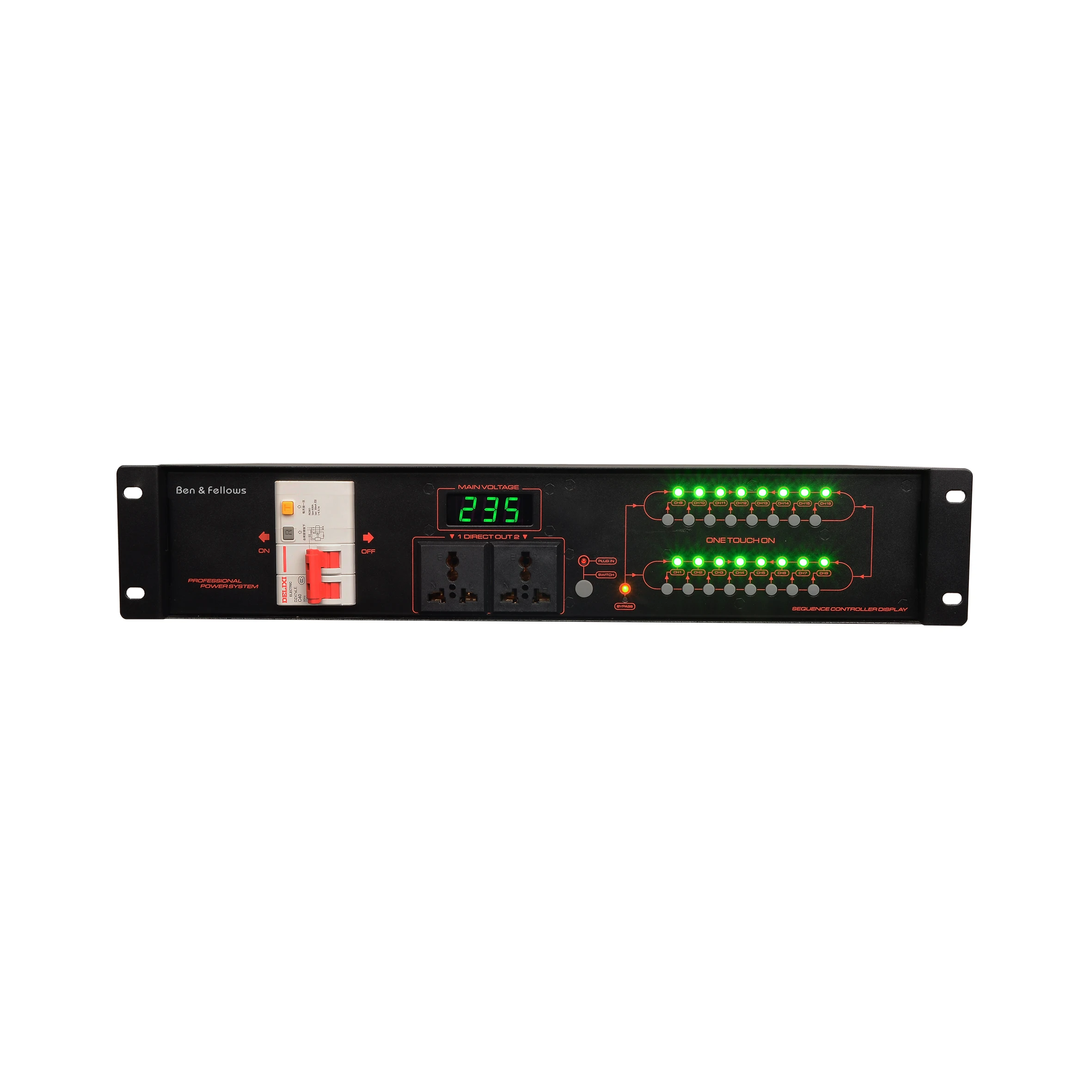 721012 16 Channel 7000 Watt Multi-function Professional Outdoor Waterproof pa Power Sequencer