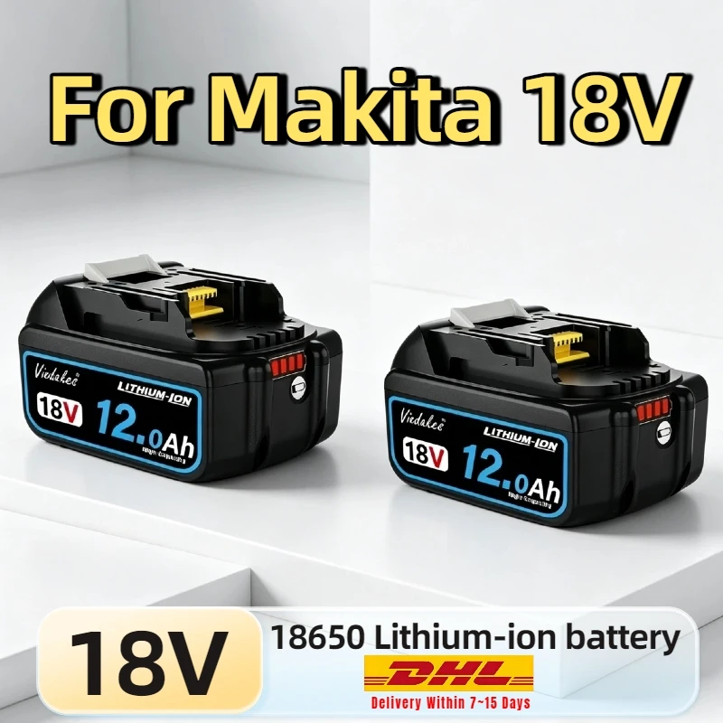 

18V 8Ah 10Ah 12Ah Original Battery For Makita 18V DGA404 DTW700 DHR202 DJV182 DDF487 Power Tools